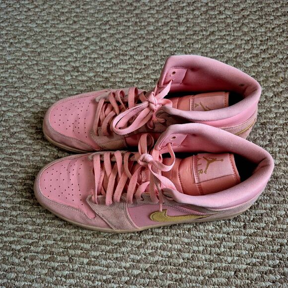 Nike Air Jordan 1 Mid 'Coral Gold' 852542-600 US Men’s Size 13 - Picture 6 of 7